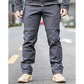 preiswerte Unterteile-Herren Kampfhosen Cargohosen Wanderhose Wanderhosen Militär Außen Regular Fit warm Fleece-Futter Wasserdicht Atmungsaktiv Hosen / Regenhose Schwarz Grau Jagd Klettern Camping / Wandern