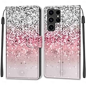 Недорогие Чехлы для Samsung-телефон Кейс для Назначение S24 Ultra S24 Plus S24 А55 А35 А25 А15 5Г S25 Ультра Кейс на заднюю панель со стендом с ремешком на запястье Разъем для карты Ретро ТПУ Кожа PU