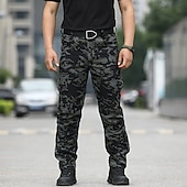 ieftine Pantaloni Cargo-Bărbați Pantaloni Cargo Pantaloni tactici Pantaloni Παντελόνι πεζοπορίας Nasturi Multi Buzunare Simplu Purtabil În aer liber Zilnic Camping și drumeții Modă Clasic Sötét khaki Negru