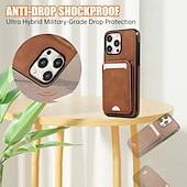 baratos Capas para iPhone-telefone Capinha Para iPhone 16 Pro Max Plus iPhone 15 Pro Max Plus iPhone 14 13 12 11 Pro Max Plus Mini SE Capa traseira Com Suporte Magnética com cordão Retro TPU Couro PU