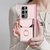 Недорогие Чехлы для Samsung-телефон Кейс для Назначение S23 Ultra Plus S22 S21 Плюс Ультра A54 A34 A14 А53 A12 A52 Samsung A13 5G Кошелек для карт Кольца-держатели Разъем для карты Защита от удара Ретро ТПУ Кожа PU