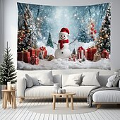 cheap Christmas Tapestry Hanging-Christmas Decorations Snowman Gifts Hanging Tapestry Xmas Wall Art Large Tapestry Mural Decor Photograph Backdrop Blanket Curtain Home Bedroom Living Room Decoration