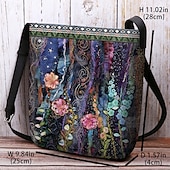 levne Tašky přes rameno-dámská bohémská květinová vyšívaná crossbody kabelka, umělecká ručně vyrobená taška přes rameno s barevným květinovým vzorem, ideální pro běžné nošení a festivaly
