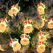 levne Holiday Strip Světla-Vánoční LED řetězová světla 10/20 LED Vánoční sněhulák dekorace stromečku voděodolná girlanda světla USB/bateriově napájená sváteční nový rok vánoční výzdoba pro domácnost ložnice na párty svatební