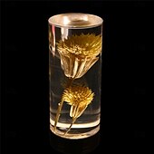 baratos Candeeiros de mesa-acrílico flor eterna candeeiro de mesa tri cor temperatura cor luz gradiente led criativo noite luz quarto lâmpada cabeceira atmosfera decoração ornamento aniversário presente usb 1pc