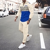 tanie podstawowe dresy-Męskie Bluza z Kapturem Dres Bluza Czarny Biały Królewski błękit Khaki Ciemnoszary Kaptur Pasek 2-częściowa Sport i turystyka Codzienny Święto Moda miejska Podstawowy Codzienny Wiosna i jesień Odzież