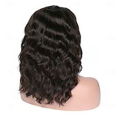 levne Paruky z přírodních vlasů se síťkou ofina-Remy lidské vlasy 13x4 krajka vpředu Paruka Volná část Brazilské vlasy Vlnité Deep Curly Černá Přírodní Paruka 130% 150% 180% Hustota vlasů s dětskými vlasy 100% Panna Bezlepkové Předtržený Pro
