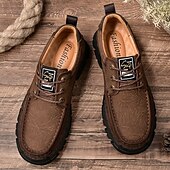 economico Scarpe da uomo-scarpe da uomo robuste e comode, in pelle scamosciata, con design traspirante e suola resistente, perfette per escursioni e abbigliamento casual