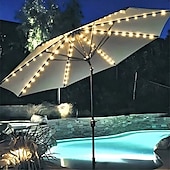 economico Striscie luci ad energia solare-Luce solare da tenda a 104 LED con telecomando ideale per il campeggio natalizio&amp;amp;avventura in spiaggia