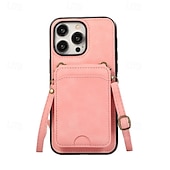 baratos Capas para iPhone-telefone Capinha Para iPhone 16 Pro Max Plus iPhone 15 Pro Max Plus iPhone 14 13 12 11 Pro Max Plus Mini SE Capa traseira Com Suporte Magnética com cordão Retro TPU Couro PU