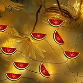 זול מופעל באמצעות בטריות-1 pc 2m-20leds מחרוזת אור אבטיח תיבת סוללה אספקת חשמל מקורה פסטיבל קישוט מסיבת יום הולדת