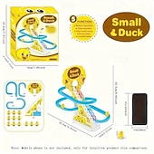 お買い得  アイデア＆ギャグおもちゃ-6個のアヒルの子の階段登りおもちゃ、電動スライドの黄色いアヒルのおもちゃ、男の子と女の子のためのおもちゃ、ホリデーギフト、光と音楽のおもちゃ、イースターギフト、ハロウィーン、クリスマスギフト