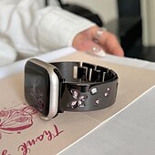 זול להקות Apple Watch-סולו לופ מותאם ל רצועת השעון של Apple Watch 38 מ&quot;מ 40 מ&quot;מ 41 מ&quot;מ 42 מ&quot;מ 44 מ&quot;מ 45 מ&quot;מ 49 מ&quot;מ בלינג יהלום סוגר מתכת מתכוונן סגסוגת רצועת שעון חלופית ל iwatch Ultra 2 Series 9 8 7 SE 6 5 4 3 2 1