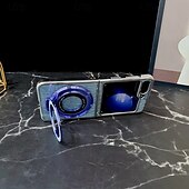 Недорогие Чехлы для Samsung-телефон Кейс для Назначение Z-сгиб 6 Z Flip 5 Z Flip 4 Z Flip 3 Кейс на заднюю панель со стендом Блеск Блеск Блестящий Защита от удара Ретро ТПУ Покрытие