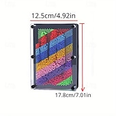 cheap Gags &amp; Practical Joke Toys-Rainbow 3D Pin Art Board Toy - Sensory Handprint Sculpture for Kids and Adults - Decompression and Creativity Art Sensory Toy - Perfect for Parties, Birthdays, and Christmas Gifts