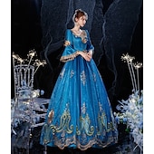 cheap Dresses-Gothic Victorian Vintage Inspired Dress Party Costume Prom Dress Princess Shakespeare Solid Color Ball Gown Women&#039;s Royal Halloween Carnival Valentine&#039;s Day Party Evening Party Masquerade Adults&#039;