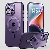 Недорогие Чехлы для iPhone-Магнитный чехол с кольцом-подставкой для iPhone 16e 16 Pro Max 15 Pro Max Plus 15 14 Pro Max Plus 13 12 11 Pro Max – ударопрочная прозрачная задняя крышка с подставкой