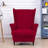 cheap Armchair Cover &amp; Armless Chair Cover-Wingback Chair Cover with Striped Geometric Print Polyester Slipcover Stretchy and Durable Furniture Protector Modern Stylish Chair Cover for Living Room Decor