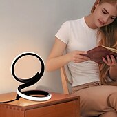 baratos Candeeiros de mesa-1pc nórdico simples espiral lâmpada de mesa, quarto cabeceira proteção para os olhos, regulável usb alimentado led lâmpada decorativa para casa sala de estar quarto