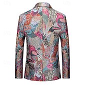 preiswerte Blazer &amp; Jacke-Herren Blazer-Jacke Klassisch Blumen Blazer Mehrfarbig Weite Passform Einreiher - 1 Knopf