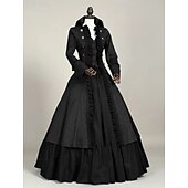 abordables Robes-Rococo Victorienne Robe de Bal Costume de fête Bal Masqué Robe de Bal Déguisement Femmes Mascarade Carnaval Soirée Halloween Adulte Robe