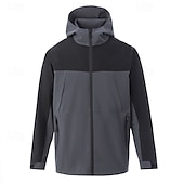 abordables Softshell, polares y chaquetas de montaña-Hombre Chaqueta Softshell Chaqueta para senderismo Al aire libre Resistente al Viento Secado rápido Chaqueta ligera Chaqueta cortavientos Viaje Gris oscuro Negro Rojo Azul Marino Azul