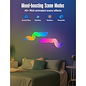 cheap Smart Lights-LED Smart Light Triangle Wall Panel Light RGB Color Rhythm App Controlled Gaming Tuya Wifi Bluetooth Remote Control Plate Quantum Lamp E-sports Intelligent Voice Controlled
