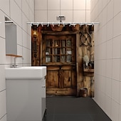 levne Sprchové závěsy-Sprchový závěs s háčky 180cm*180cm (70&quot;*70&quot;) polyester pratelné voděodolné vzor retro vintage pro dekoraci koupelny a vany