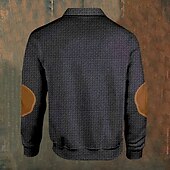 cheap Men&#039;s Vintage Polo-Men&#039;s Cow Cowboy Polo Shirts Pullover Long Sleeve Polo Shirts Collar Vintage Casual Outdoor Streetwear Buttons 3D Print Fall &amp; Winter Black