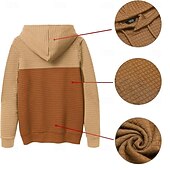abordables Hoodies Étnicos Vintage-Halloween Hombre Calabaza manos Sudadera Sudaderas Sudadera con capucha de gofres Vacaciones Moda Manga Larga Con Capucha Vacaciones Víspera de Todos los Santos Azul Piscina Verde Trébol Bolsillo