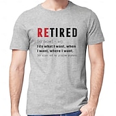 お買い得  メンズグラフィックTシャツ-男性用面白い退職定義Tシャツ - &#039;私はやりたいことをする、もはや私の問題ではない&#039; グラフィックTシャツ