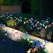 halpa Pathway Lights &amp; Lanterns-aurinko kolibri nurmikon valot 6led huojuva tulikärpäsen valot ulkona vedenpitävät puutarhavalot sudenkorento perhonen pihavalo joulu häät loma juhla puisto patio polku maiseman koristelu 1/2kpl