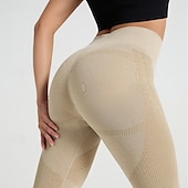 billiga Yoga Leggings &amp; Tights-Dam Yogabyxor Yoga leggings Lappverk Hög midja Yoga Gymträning Pilates Trikåer Svart Rosa Armégrön Höst sporter Sportkläder Elastisk Smal