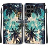cheap Samsung Cases-Phone Case For S24 Ultra S24 Plus S24 S23 S22 S21 S20 Ultra Plus FE A55 A35 A25 A15 5G A14 A34 A54 A73 A53 A33 A72 Back Cover with Stand Holder with Wrist Strap Card Slot Retro TPU PU Leather