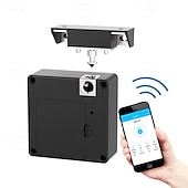 levne Zámky dveří-bluetooth neviditelný zámek skříně RFID senzor inteligentní zásuvka zabezpečení bez vrtání bezklíčová kartotéka neviditelný zámek aplikace odemknutí