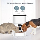 cheap Dog Bowls &amp; Feeders-Dog Cat Pets Automatic Feeder Bowl ABS+PC Foldable Easy to Install Splittable Solid Colored White Bowls &amp; Feeding Home Daily