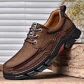 economico Scarpe da uomo-scarpe da uomo robuste e comode, in pelle scamosciata, con design traspirante e suola resistente, perfette per escursioni e abbigliamento casual