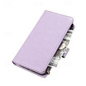cheap iPhone Cases-Phone Case For iPhone 16 Pro Max Plus iPhone 15 Pro Max Plus iPhone 14 13 12 11 Pro Max Mini SE X XR XS Max 8 7 Plus Back Cover with Stand Holder Zipper with Wrist Strap Retro TPU PU Leather