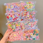 cheap Hair Styling Accessories-40pcs Cute Hair Tie Set - Colorful Elastic Bands for Women &amp; Girls, Perfect for Ponytails &amp; Braids