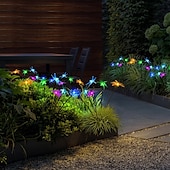 halpa Pathway Lights &amp; Lanterns-aurinko kolibri nurmikon valot 6led huojuva tulikärpäsen valot ulkona vedenpitävät puutarhavalot sudenkorento perhonen pihavalo joulu häät loma juhla puisto patio polku maiseman koristelu 1/2kpl