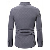 economico camicie da uomo no stiro-Per uomo Camicia Camicia elegante Camicia con Bottoni Plaid Matrimonio Feste Rosso Verde Grigio Manica Lunga Bavero Primavera &amp; Autunno Abbigliamento