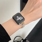 billiga Apple Watch-band-Solo loop Kompatibel med Apple Watch klockband 38mm 40mm 41mm 42mm 44mm 45mm 49mm Dam Bling Diamond Metalllås Legering Ersättningsurband för iwatch Ultra 2 Series 9 8 7 SE 6 5 4 3 2 1