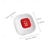 رخيصةأون أجهزة الاستشعار الأمنية وأجهزة الإنذار-زر اتصال SOS ذكي يعمل بالواي فاي، جهاز إرسال تنبيه هاتفي لاسلكي لمقدم الرعاية، زر اتصال طوارئ للمريض المسن