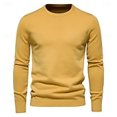 cheap Men&#039;s Pullover Sweater-New Winter Thickness Pullover Men O-neck Solid Color Long Sleeve Warm Slim Sweaters Men Men&#039;s Sweater Pull Male Clothing