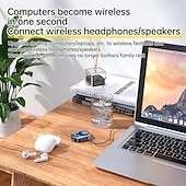 Недорогие Автомобильные мультимедийные проигрыватели-2-в-1 Bluetooth-адаптер, приемник, передатчик с HD-дисплеем, аудиоадаптер Bluetooth 5.3, приемник для автомобиля со светодиодным дисплеем, AUX Bluetooth