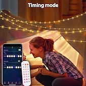 cheap Smart Lights-Elegant Wedding Reception Party Tuya WiFi Smart Bluetooth Colorful Ball String Light USB Powered 5-20M for Home Garden Decor