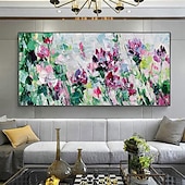 cheap Floral/Botanical Paintings-Mintura Handmade Texture Flowers Oil Paintings On Canvas Wall Art Decoration Modern Abstract Picture For Home Decor Rolled Frameless Unstretched Painting