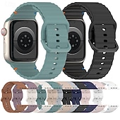 olcso Apple óraszíjak-Sportszíj Kompatibilis valamivel Apple Watch óraszíj 38mm 40mm 41mm 42mm 44mm 45mm 49mm Elasztikus Állítható Szilikon Csere óraszíj mert iwatch Ultra 2 Series 9 8 7 SE 6 5 4 3 2 1