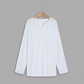 preiswerte Geripptes Strick-T-Shirt-Herren T Shirt Geripptes Strick-T-Shirt T-Shirt Langarmshirt Langarm V Ausschnitt Sommer Einfach Grubenstreifen Mode Designer Basic Stricken Urlaub Straße Ausgehen Schwarz Weiß Rosa Top T-Shirt für