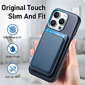 levne Pouzdra pro iPhone-telefon Carcasă Pro iPhone 16 Pro Max Plus iPhone 15 Pro Max Plus iPhone 14 Pro Max iPhone 14 Pro Max Plus iPhone 13 Pro Max Zadní kryt se stojánkem Magnetické Slot pro kartu Retro TPU PC PU kůže
